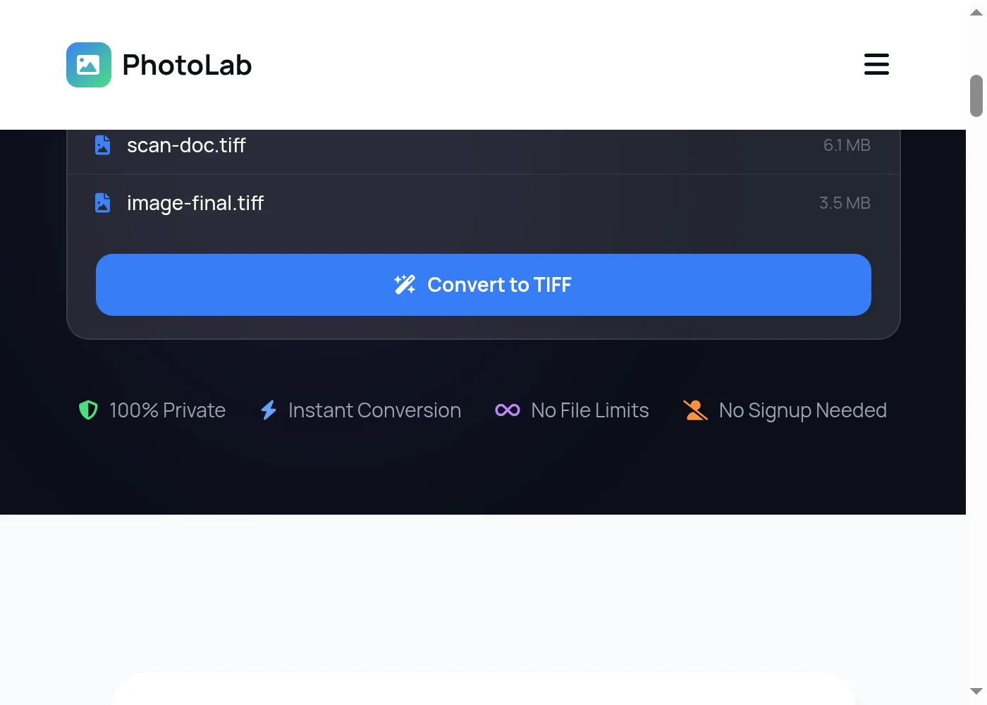 Step-by-step JPG to TIFF conversion guide - Step 2