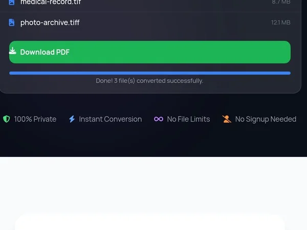 Step by step TIFF to PDF conversion process - Step 3
